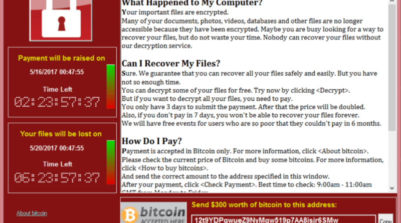 Wannacry zsaroló vírus, mely a fél világot térdre kényszerítette