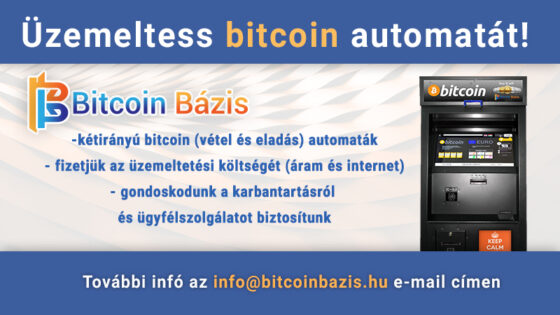 Legalább 10 bitcoin automatát tervez telepíteni a Bitcoin Bázis, üzlethelyiségeket keresünk