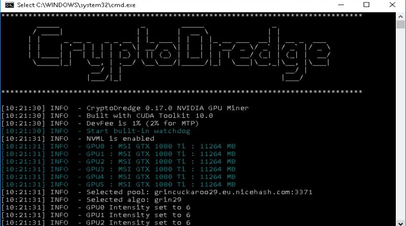 A CryptoDredge 0.17.0 Nvidia bányász új altcoinokat támogat