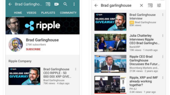 Beperelte a Ripple ügyvezetője a YouTube-ot a vírusként terjedő XRP-csalások miatt