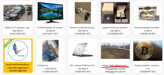 Felcsúton egy bitcoinért eladó egy telek. Valaki nagyon megszorult?