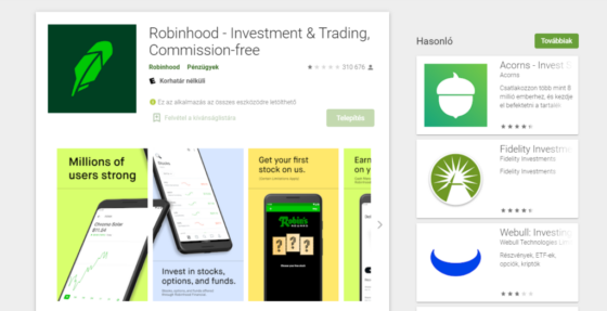 Földbe döngölték a Robinhood app értékelését a felhasználók, közben százezret törölt a Google Play