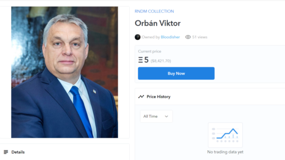 Digitális műalkotás lett Orbán Viktorból, 5 etherért árulják