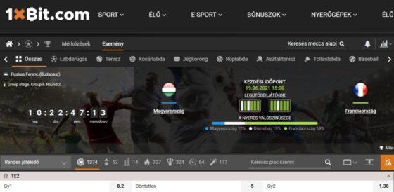 EURO 2020 esélyek: sportfogadás Magyarország Eb-meccseire bitcoinnal