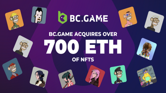 A BC.GAME 700 ETH-et fektet NFT-kbe egy jobb metaverzum érdekében