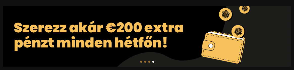 200 eur extra minden hetfon lucky block