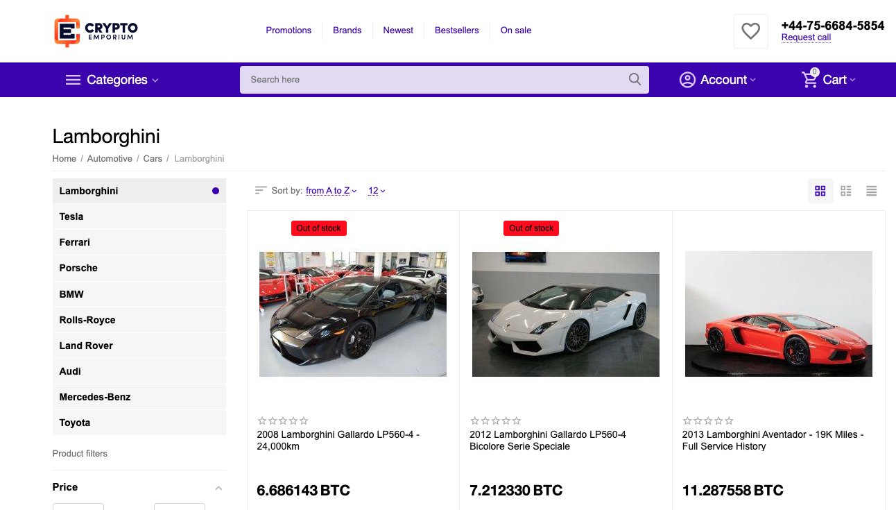 crypto emporium lamborghini