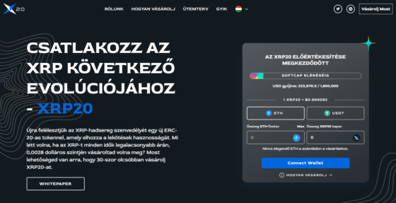 Az új XRP máris 1 millió dollárt gyűjtött