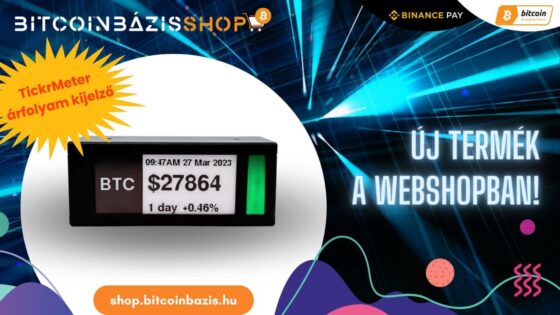 Újdonság a BitcoinBázis webshopban: TickrMeter asztali árfolyam kijelző