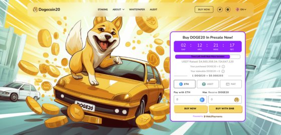 A mém érmék tarolnak, a Dogecoin20 előértékesítése elérte a 4,5 millió dollárt 