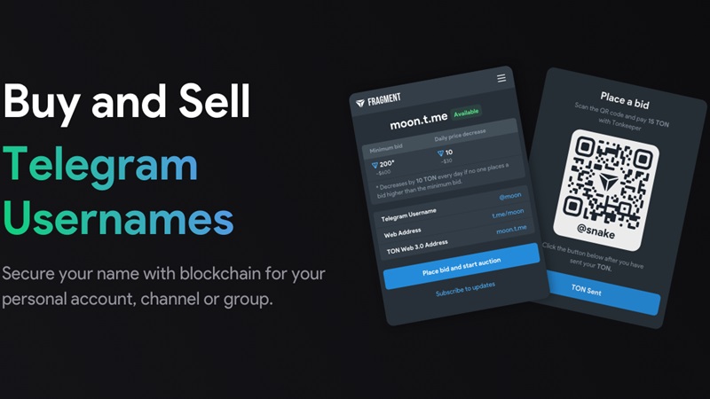 Mi a Fragment és hogyan lehet Telegram felhasználóneveket vásárolni a TON blokkláncon?, kiemelt kép