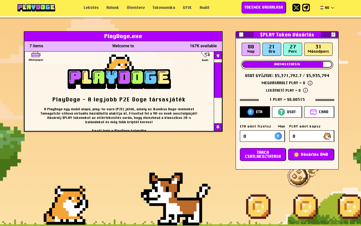 playdoge 5 millio felett