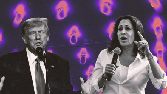 Fej-fej mellett Kamala Harris és Donald Trump