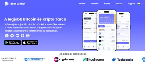 A Best Wallet kripto tárca letarolja a Web3-at: félmillió felhasználó, 9 millió dollár