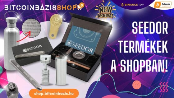 Bitcoin ütőbélyegzővel és a Seedor termékeivel bővül a BitcoinBázis Shop